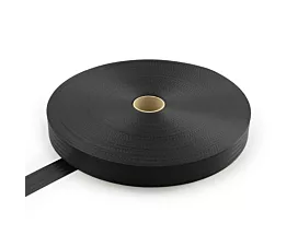 Alle - Black Webbing Gordelband polyester 40mm - 1850kg - op rol - Zwart