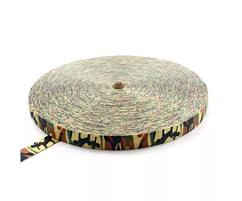 Polyester 50mm Polyester band Army green 50mm - 7500kg - 100m op rol - Militaire print